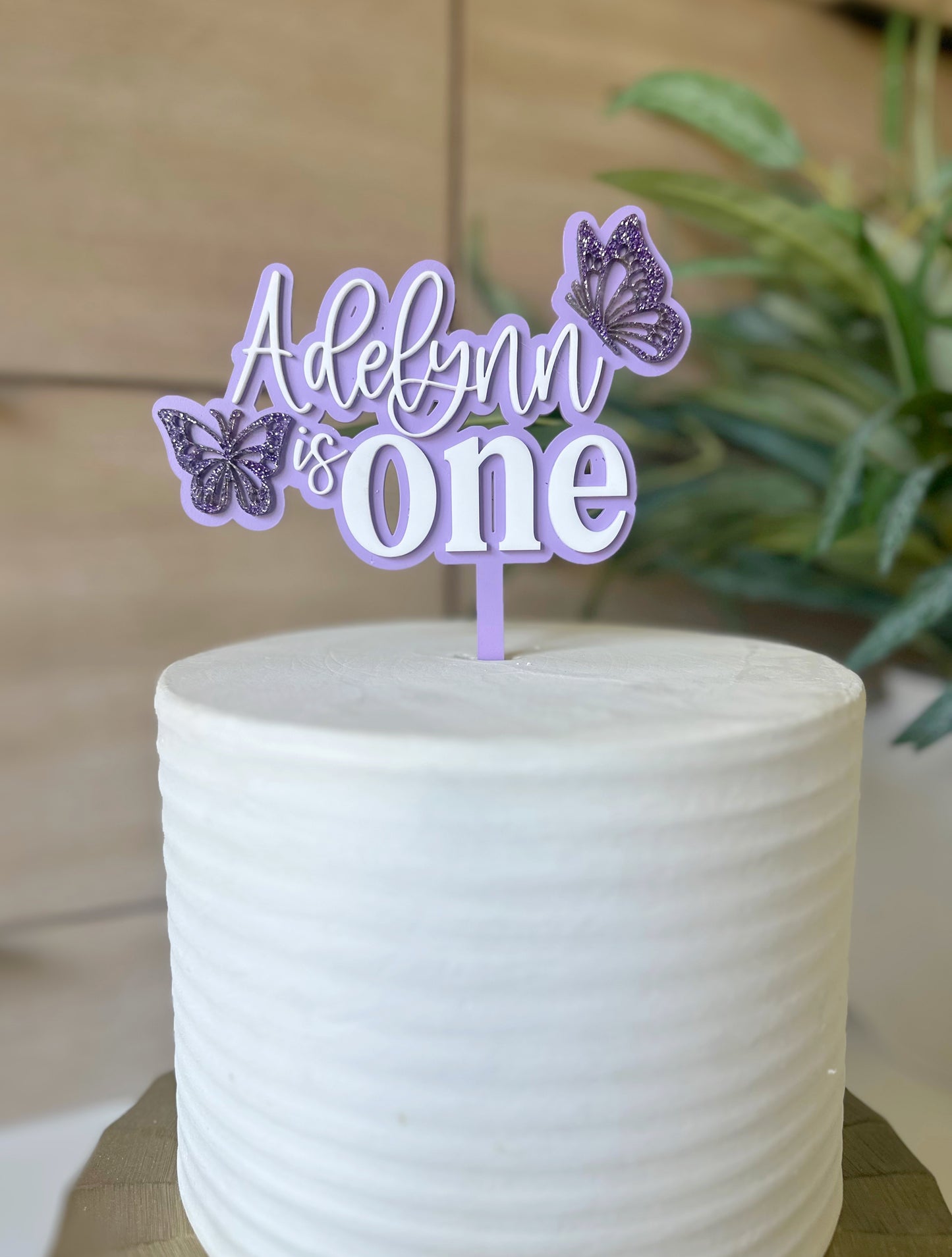 Butterfly Cake Topper, Acrylic Custom Cake Charm, Number Cake Topper, Name Acrylic Cake Topper, Is one Birthday, Personalize Topper