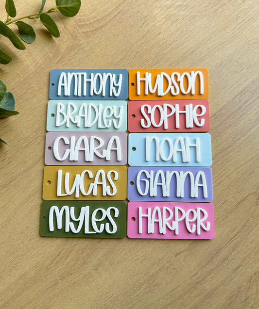 Backpack Tag | Personalized Bag Tag | Custom Bag Tags| Airport luggage Tag | Address tag | Acrylic Backpack Tag | ID Tag | Travel Tag