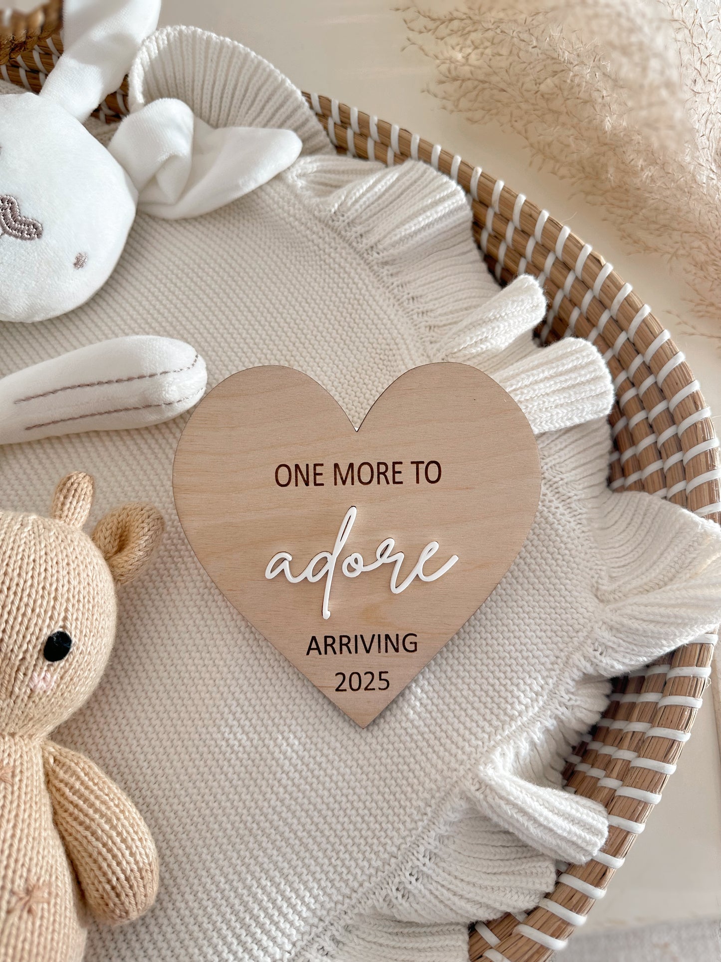 One More to Adore Pregnancy Announcement | Maternity Photo Props | Baby Announcement | Baby Arriving Soon | Baby Announcement | Pregnancy