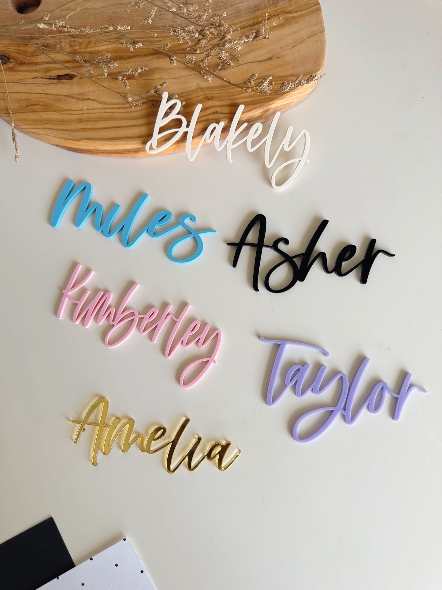 Acrylic Name Cake Charm