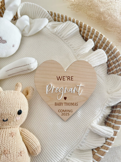 Heart Pregnancy Announcement | Maternity Photo Props | Baby Announcement | Baby Arriving Soon | Baby Announcement | Pregnancy Announcement