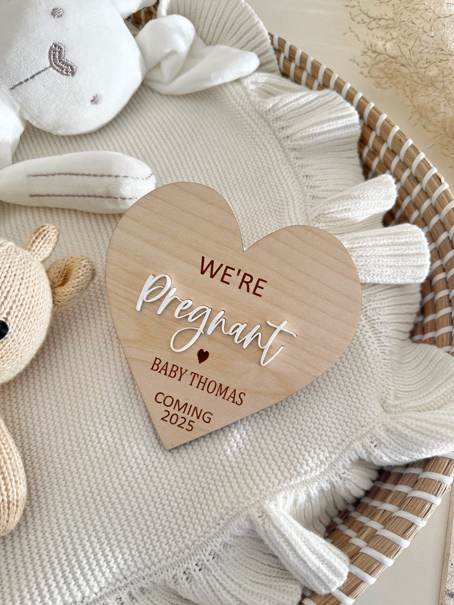 Heart Pregnancy Announcement | Maternity Photo Props | Baby Announcement | Baby Arriving Soon | Baby Announcement | Pregnancy Announcement