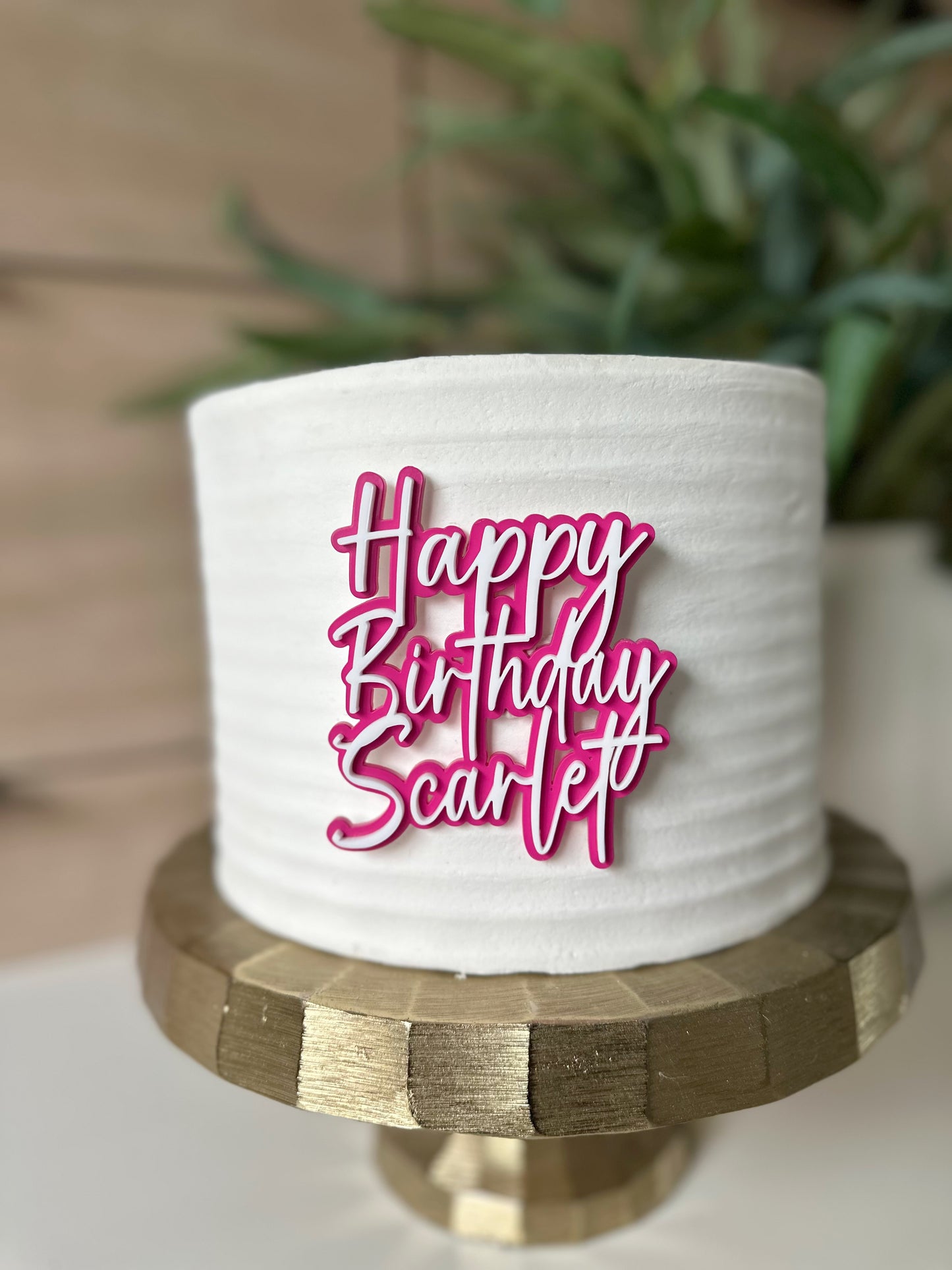 Custom Cake Charm | Happy Birthday Cake Charm | Personalized Cake Charm | Cake Decor | Name Acrylic Cake Topper |