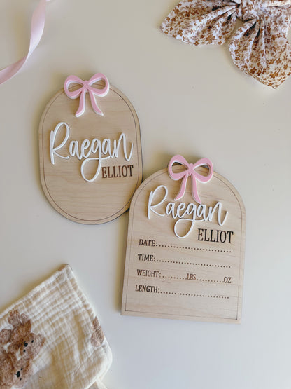 Baby Bow Birth Sign