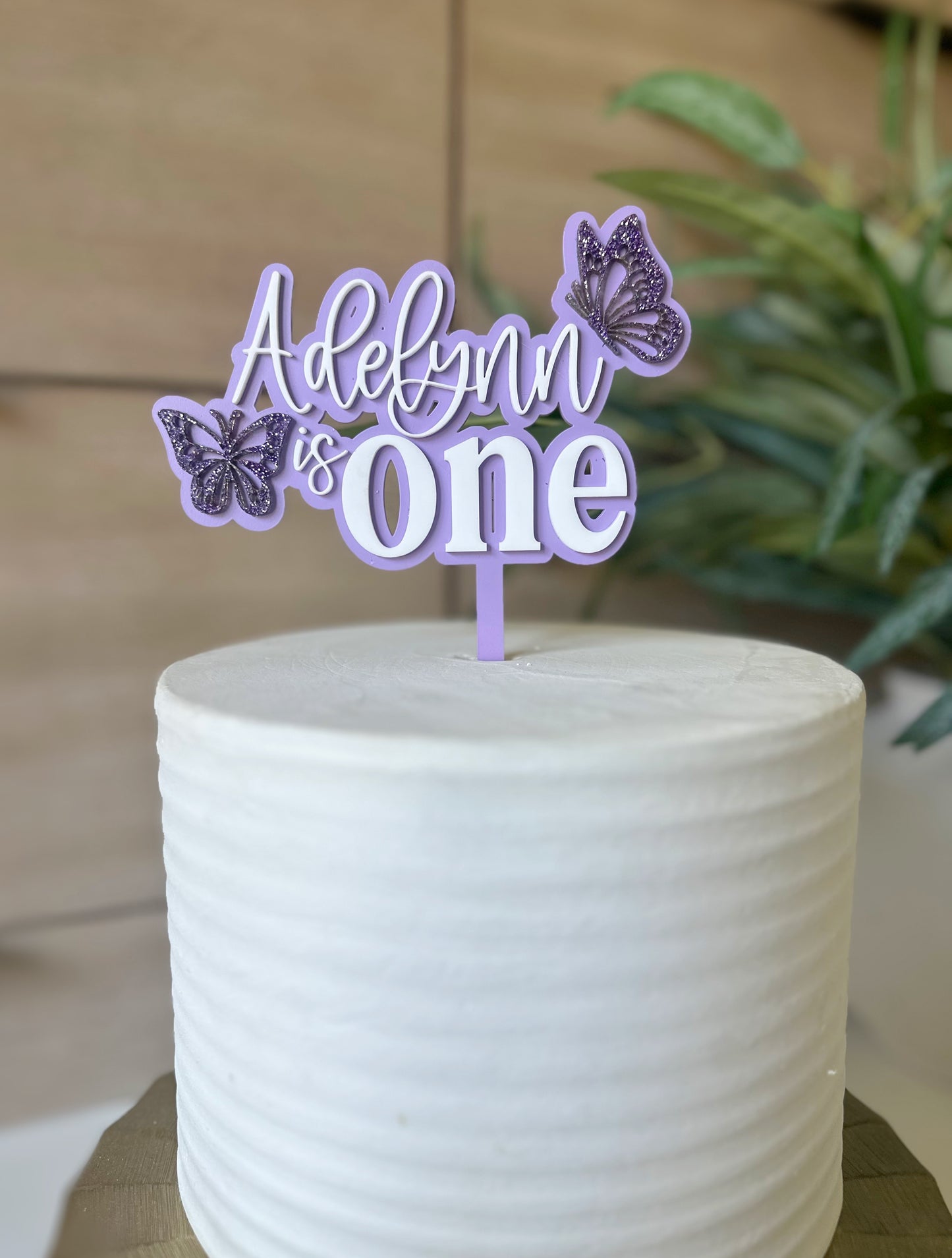 Butterfly Cake Topper, Acrylic Custom Cake Charm, Number Cake Topper, Name Acrylic Cake Topper, Is one Birthday, Personalize Topper