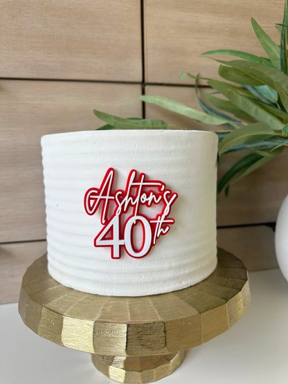 Custom Cake Charm | Happy Birthday Cake Charm | Personalized Cake Charm | Cake Decor | Name Acrylic Cake Topper | Birthday