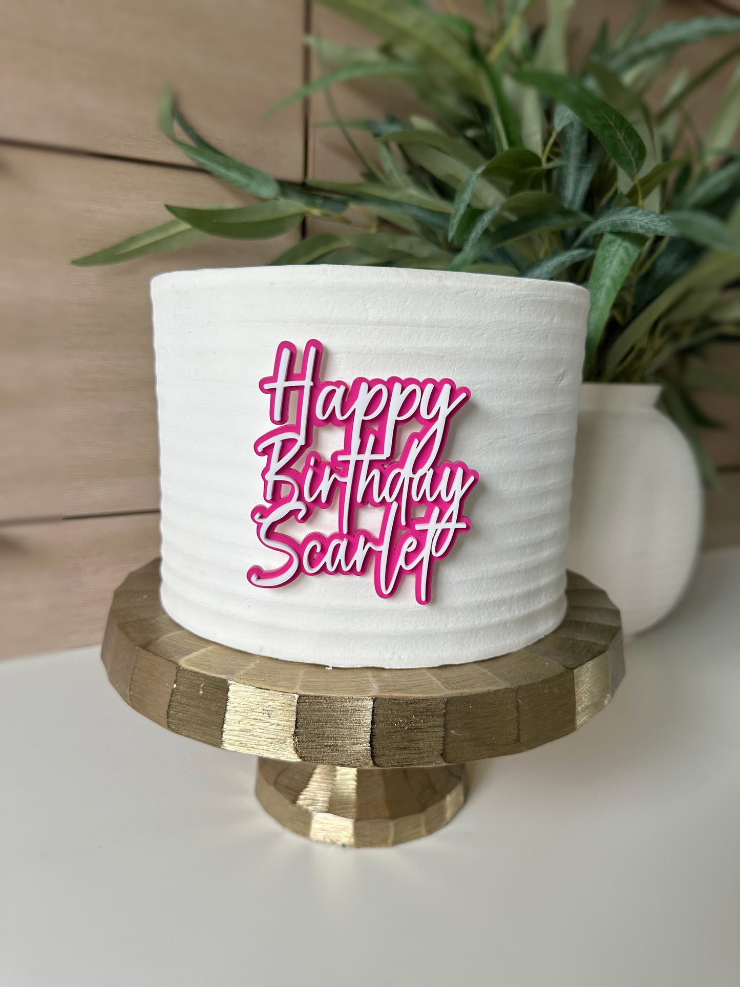 Custom Cake Charm | Happy Birthday Cake Charm | Personalized Cake Charm | Cake Decor | Name Acrylic Cake Topper |