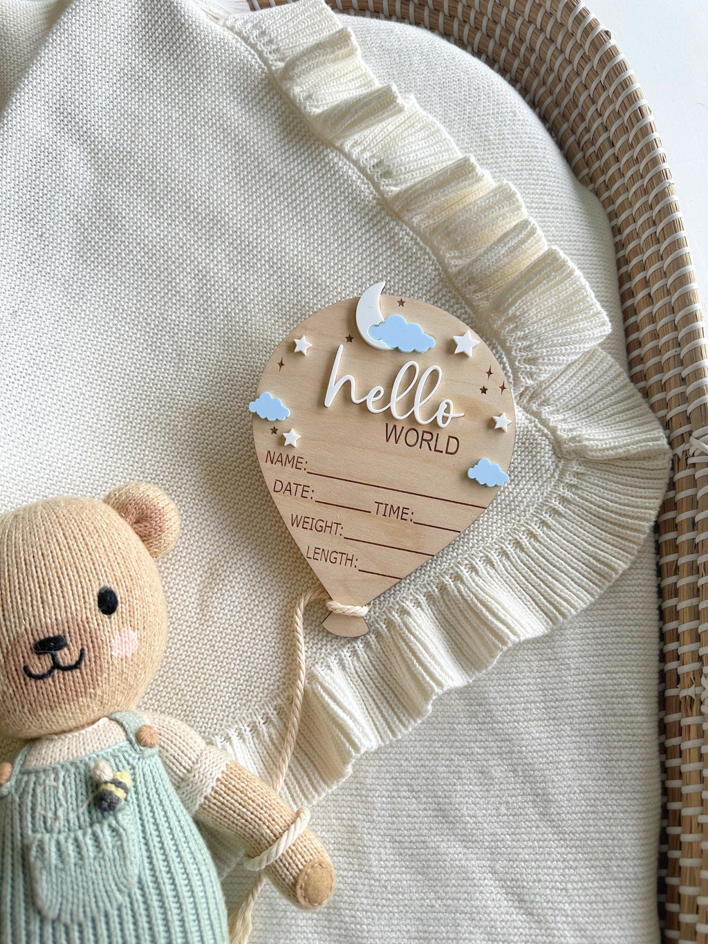 Hello World Air Balloon Baby