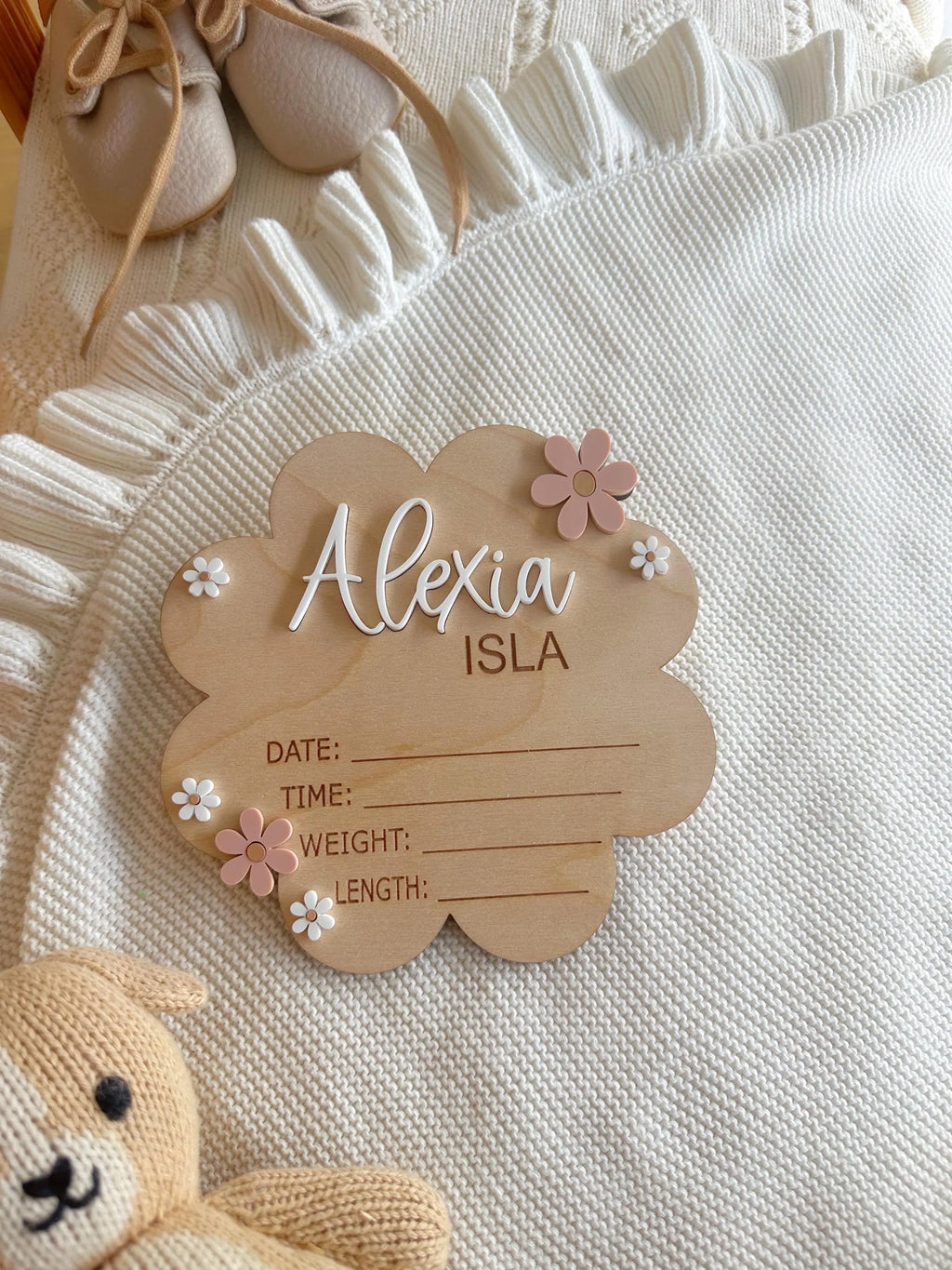 Daisy Alexia Birth Plate